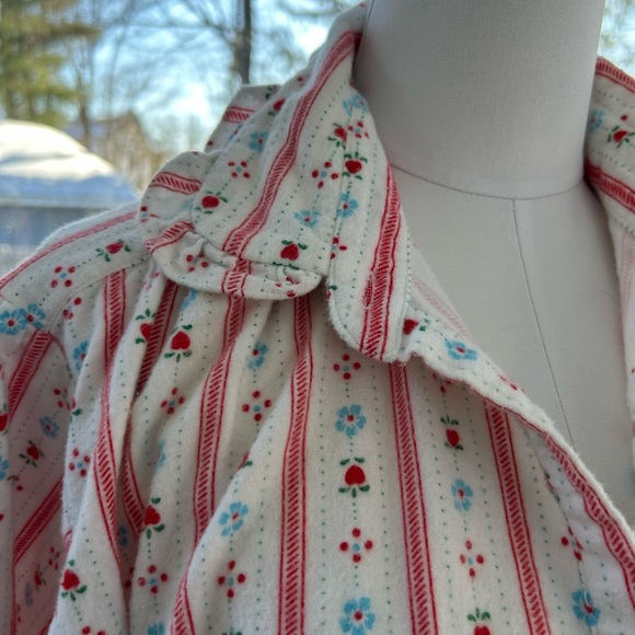 Dreamy Details 100% Cotton Flannel Nightgown with Lanz Tyrolean-Like Design - Picture 2 of 6